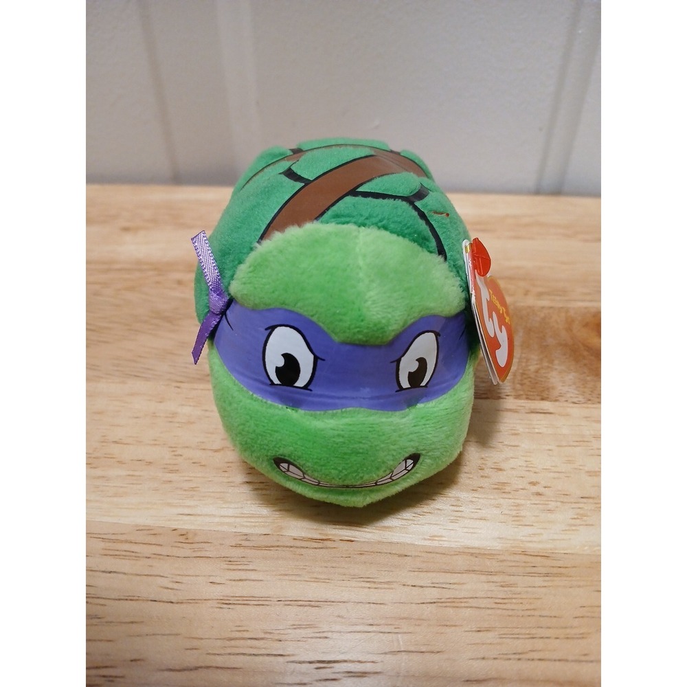 TY Beanie Teeny Tys 4" Teenage Mutant Ninja Turtles Plush Toy TMNT ~ Donatello